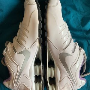 White and Purple Nike Shox 🛑